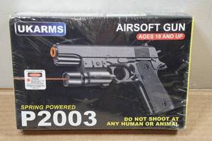 lot 138 image: UkArms P2003C Spring Powered Airsoft Gun with Laser