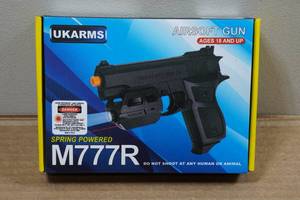 lot 139 image: UkArms M777R Spring Powered Airsoft Gun with Laser