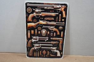 lot 144 image: Novelty Metal Sign - Guns