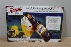 lot 149 image: Novelty Metal Sign - Hamms Beer