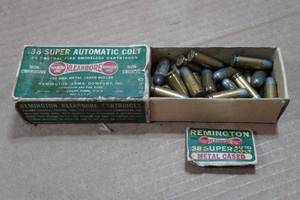 lot 248 image: 28 .38 Super Automatic Colt Rounds