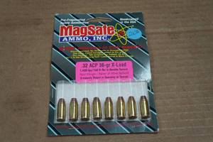 lot 267 image: 8 MagSafe .32 ACP 36 Gr X-Load Defense Ammo