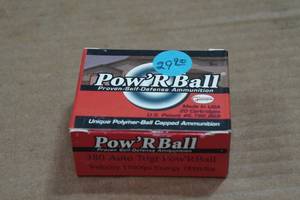 lot 274 image: 20 Glaser PowR Ball .380 Auto 70 Gr Defense Ammo