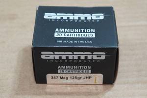 lot 278 image: 20 Ammo Inc .357 Mag 125 Gr JHP Ammo