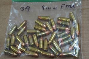 lot 279 image: 39 Loose 9mm FMJ Ammo