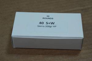 lot 287 image: 50 .40 S&W 200 Gr Sierra HP Ammo