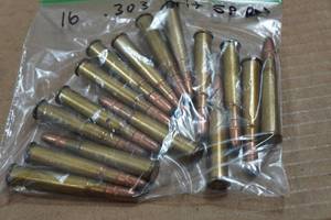 lot 309 image: 16 .303 British SP RN Ammo