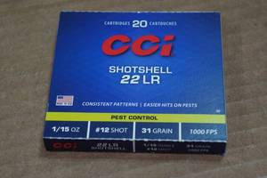 lot 325 image: 20 CCI .22 LR Shotshells