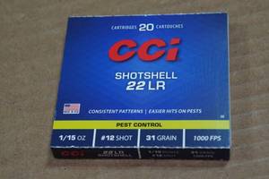 lot 326 image: 20 CCI .22 LR Shotshells