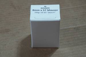lot 347 image: 20 8mm x 57 Mauser 200 Gr HP-BT Match Ammo