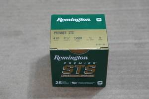 lot 365 image: 25 Remington Premier STS .410 Bore 2-12 9 Shot Shotshells