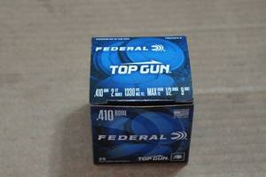 lot 366 image: 25 Federal Top Gun .410 Bore 2-12 9 Shot Shotshells