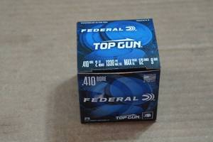 lot 367 image: 25 Federal Top Gun .410 Bore 2-12 9 Shot Shotshells