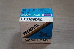 lot 375 image: 18 Federal Game Load 16 Gauge 2-34 8 Shot Shotshells - Plus 7 8 Shot Shotshells