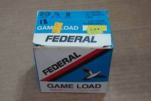lot 389 image: 18 Federal Game Load 20 Gauge 2-34 8 Shot Shotshells