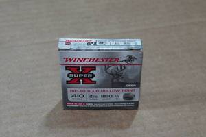 lot 411 image: 5 Winchester Super-X .410 Bore 2-12 Rifled HP Slugs