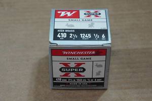 lot 415 image: 25 Winchester Super-X .410 Bore 2-12 6 Shot Shotshells