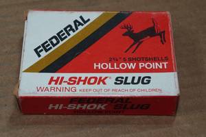 lot 418 image: 5 Federal Hi-Shok 20 Gauge 2-34 HP Slugs