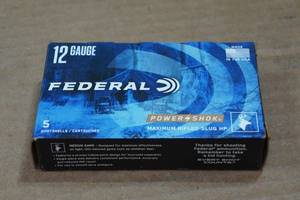 lot 423 image: 5 Federal Power-Shok 12 Gauge 2-34 Rifled HP Slugs