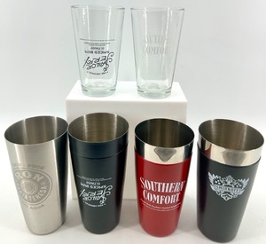 lot 117 image: Drinkware Set - Capel, Don Julio, Makers Mark, Southern Comfort & Smirnoff Tumblers - 3 sets of each- NIB