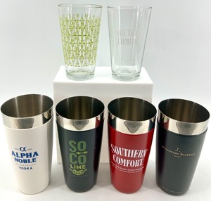 lot 118 image: Barware Set - Stainless Shakers plus Glasses - 3 sets of each - NIB
