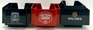 lot 150 image: Jack Daniels Tennessee Whiskey, Southern Comfort & Bacardi Bar Napkin holders - NIB - 12 Pieces