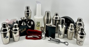 lot 159 image: Stainless Steel Cocktail Shaker Set - Mixed Brands - New