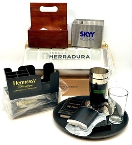 lot 173 image: Barware Collection - 6-Comp Condiment Dispenser CDP-6 & Herradura Tequila and more