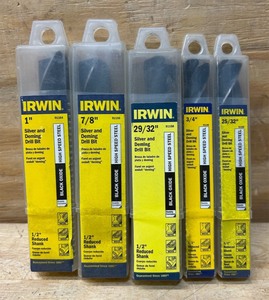 lot 47 image: Irwin Silver and Deming Drill Bit lot of 5