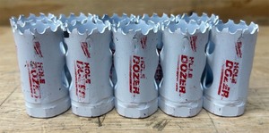 lot 78 image: Milwaukee Hole Dozer 1-18  lot of 10