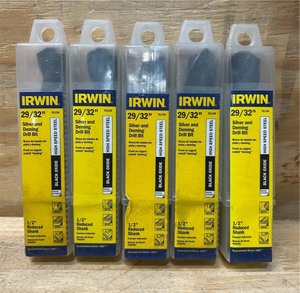 lot 81 image: Irwin Silver and Deming Drill Bit lot of 5 2932