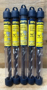 lot 83 image: Irwin Hammer Drill Bit 38  lot of 5