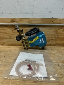 lot 101 image: CAT Pressure Washer Pump Assembly, 4000 PSI, 3.5 GPM, Belt Drive, GasElectric, Model# 5CP4120CSS MSRP $839.99 SC1829$839.99