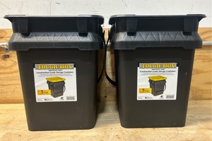 lot 115 image: Tough Box Construction Grade Storage Container lot of 2
