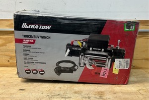 lot 155 image: Ultra-Tow 12 Volt DC-Powered Off-Road Vehicle Winch, 12,000-Lb. Capacity, Galvanized Wire Rope TX$389.99