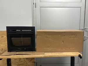 lot 164 image: 20,000 BTU 36 in. Compact Convertible Ventless Natural Gas Fireplace in Cherry