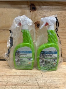 lot 188 image: STONETECH  Revitalizer Countertop Cleaner Protector for Natural Stone & Grout, Citrus Scent, 24oz Spray Bottle (lot of 2)