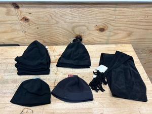 lot 207 image: All black winter hats (lot of 11)