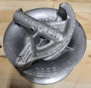 lot 2AD image: Greenlee Aluminum Conduit Bender Head and Cable Pulley Sheave
