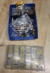 lot 5AD image: Large Assortment of Bussman and Fusetron Electrical Fuses in Organizer Cases