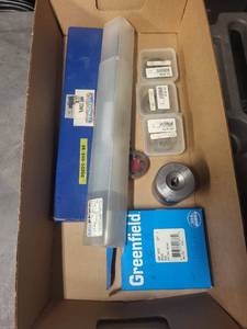 lot 47ZA image: Tap and Die Tool Lot with Greenfield Tap Wrench, National Die Stock, Assorted Dies