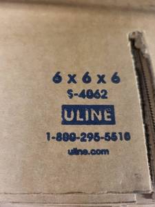 lot 49ZA image: Bundle of Uline 6x6x6 Inch Corrugated Shipping Boxes
