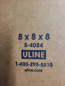 lot 52ZA image: Collection of ULINE Corrugated Shipping Boxes 8x8x8 and 12x12x12