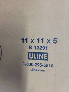 lot 54ZA image: Bundle of Uline 11x11x5 Cardboard Shipping Boxes