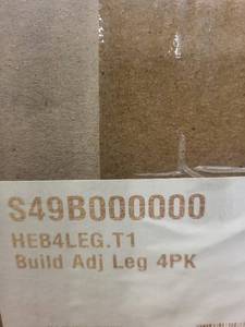 lot 55ZA image: Set of 4 Adjustable Table Legs with Mounting Hardware