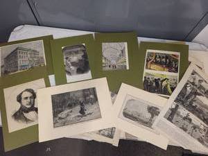 lot 12SC image: Collection of Antique Prints and Illustrations Including Harpers Weekly 1880s-1890s