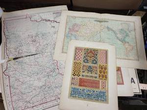 lot 24SC image: Collection of Vintage Maps, Posters, and Art Prints