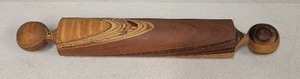 lot 30SC image: Vintage Wooden Rolling Pin with Unique Grain Pattern