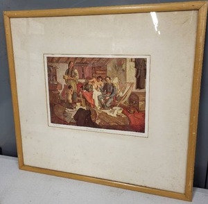 lot 41SC image: Framed Dean Cornwell Print Beaumont and St. Martin