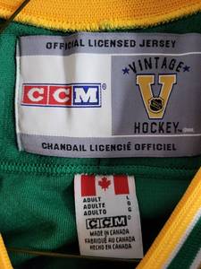 Signed CCM Vintage Minnesota North Stars Hockey Jersey, Adult Large